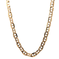 10kt Yellow Gold 21" 6.25mm Diamond Cut Curb Link Chain