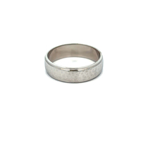 14kt White Gold Textured Band Ring
