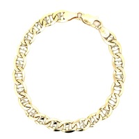 14kt Yellow Gold 9" 8.25mm Mariner Link Bracelet 