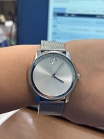 Movado Bold Quartz Silver Dial Stainless Steel Men's Mesh Watch 3600260