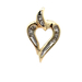 10kt Yellow Gold .15ct tw Diamond Heart Pendant