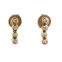 14kt Yellow Gold .70ct tw Diamond Dangling Earrings