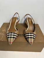 Burberry Leticia Vintage Check Kitten Heel Pumps