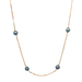 14kt Yellow Gold 17" Blue Pearl Necklace