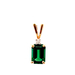  10kt Yellow Gold Diamond & Emerald Pendant