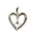 14kt White Gold .20ct tw Diamond Heart Pendant 