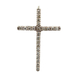 14kt White Gold CZ Cross Pendant