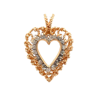 10kt Yellow Gold .20ct tw Diamond Heart Pendant