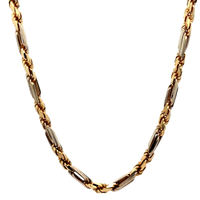 14kt Yellow Gold 22" 4mm Solid Milano Figaro Rope Chain