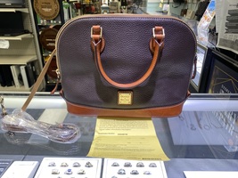 Dooney & Bourke Pebble Grain Zip Zip Satchel - Brown Tmoro (R343 CK)