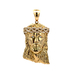 18kt Yellow Gold .20ct tw Diamond Jesus Pendant