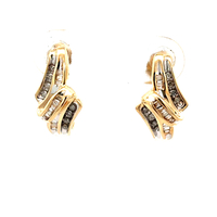10kt Yellow Gold .20ct tw Diamond Huggie Earrings