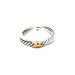 David Yurman Sterling & 18kt Yellow Gold Cable Crossover X Ring W/Box