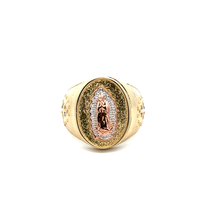 14kt Tri-Color Virgin Mary Ring