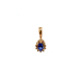  14kt Yellow Gold .10ct tw Diamond & Tanzanite Pendant 