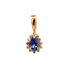 14kt Yellow Gold .10ct tw Diamond & Tanzanite Pendant 