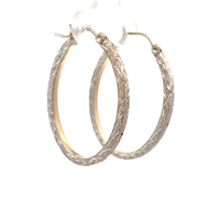 14kt White Gold Hoop Earrings