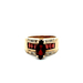  10kt Yellow Gold Diamond & Garnet Ring Size 8