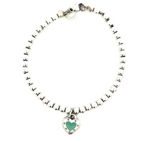 Tiffany & Co. Blue Enamel Heart Bracelet 