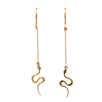  14kt Yellow Gold Snake Dangling Earrings