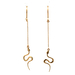  14kt Yellow Gold Snake Dangling Earrings