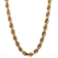 10kt Yellow Gold 22" 6.25mm Hollow Rope Chain  