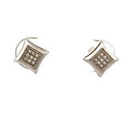 10kt White Gold .10ct tw Diamond Cluster Earrings