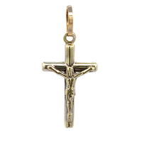 14kt White Gold Crucifix Cross Pendant