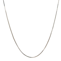 14kt White Gold Box Link Chain 