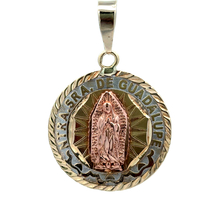 14kt Tri-Color Virgin De Guadalupe Pendant 