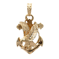 10kt Yellow Gold Anchor Eagle Pendant