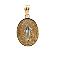  14kt Two Tone Religious Pendant