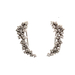 10kt White Gold .80ct tw Ear Climber Diamond Cluster Earrings 