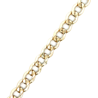 10kt Yellow Gold 8.5" 7mm Hollow Curb Link Bracelet 