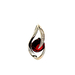  10kt White Gold Diamond & Ruby Pendant