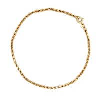  14kt Yellow Gold 7" 1.75mm Hollow Rope Bracelet