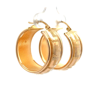 14kt Yellow Gold Fancy Hoop Earrings