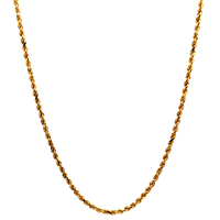 14kt Yellow Gold 22" 1.5mm Solid Rope Chain 