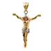 10kt Two Tone Crucifix Pendant