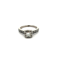 14kt White Gold .90ct tw Diamond Halo Engagement Ring 