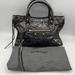 Balenciaga Le City Bag Black Distressed Leather Handbag Authentic