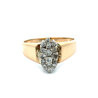  4.30gms Yellow Gold .40ct tw Diamond Cluster Ring 9.5