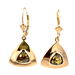  14kt Yellow Gold Triangle Dangling Earrings