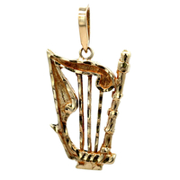  10kt Yellow Gold Harp Pendant