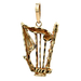  10kt Yellow Gold Harp Pendant