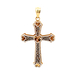 14kt Two Tone Cross Pendant 