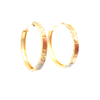 14kt Tri-Color Hoop Earrings