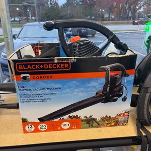 Black + Decker / 12 AMP 210 MPH Corded Electric 3-in-1 Handheld Leaf Blower