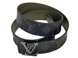 Louis Vuitton Monogram Eclipse Sunture LV Line 40MM Reversible Belt