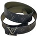Louis Vuitton Monogram Eclipse Sunture LV Line 40MM Reversible Belt